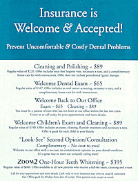dental services offered.